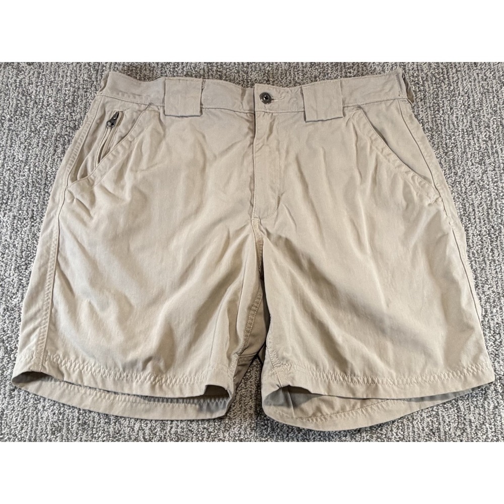 Lot of 3 Duluth Trading Nylon Shorts Large Beige Flex Dry On The Fly Relaxed Fit - Picture 10 of 13